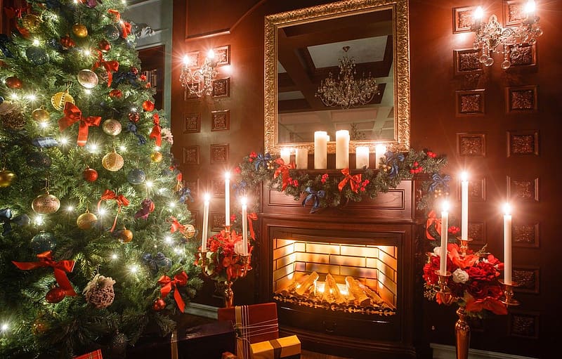 New Year, Christmas, baguette, merry christmas, interior, decoration, christmas tree, holiday celebration for , section Ð½Ð¾Ð²ÑÐ¹ Ð³Ð¾Ð´, Christmas Inside, HD wallpaper
